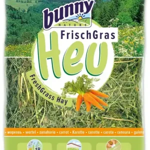 Top-Seller Bunny Frischgras-Heu Karotte 500g Kleintierfutter